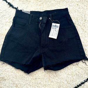 J.Galt black denim short brand new